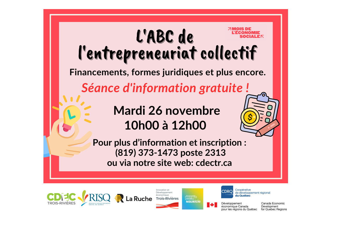 Séance d&#39;information - L&#39;ABC de l&#39;entrepreneuriat collectif .